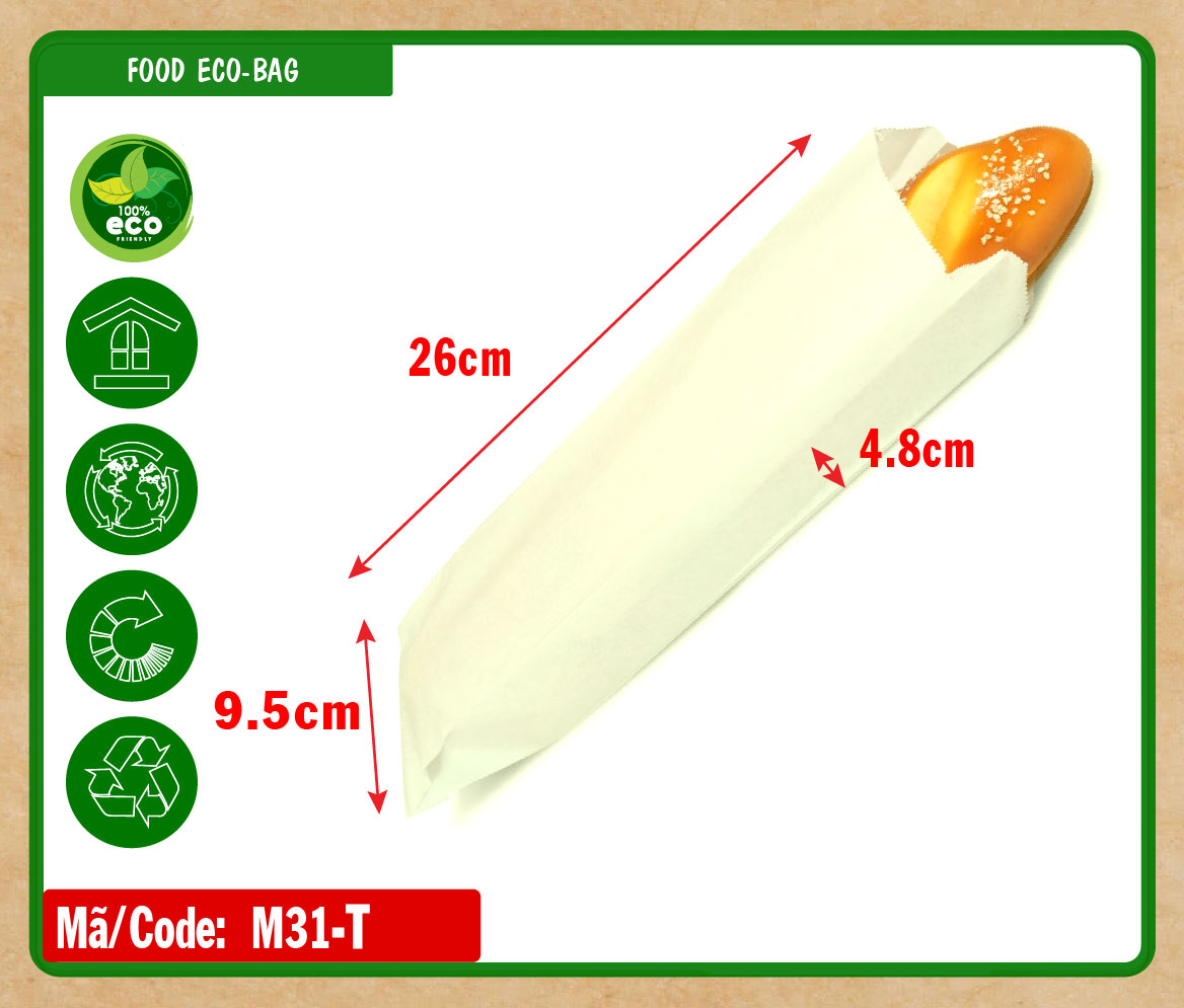 Túi giấy thực phẩm đựng bánh mì