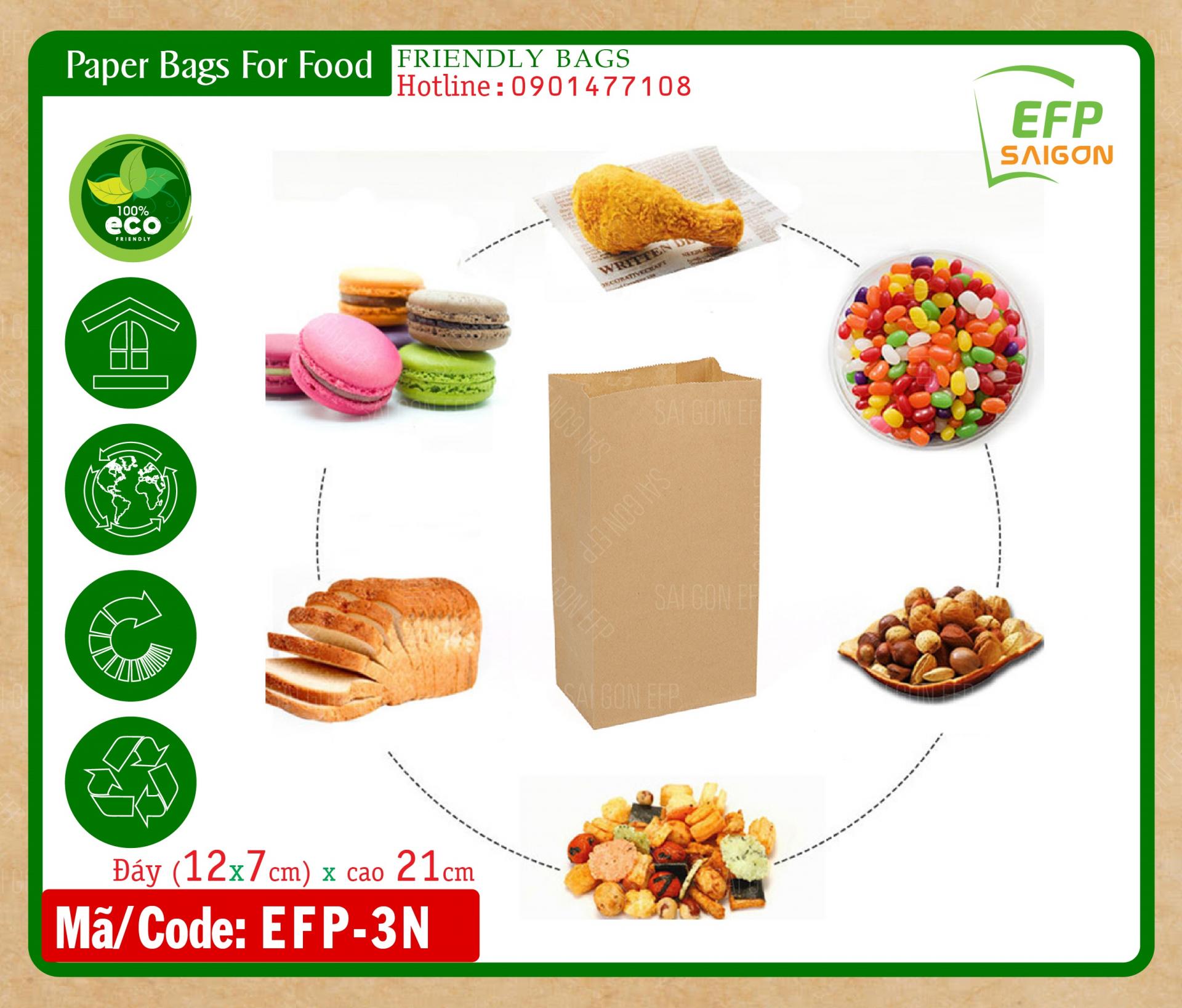 Kraft Paper Bags For Fried Food